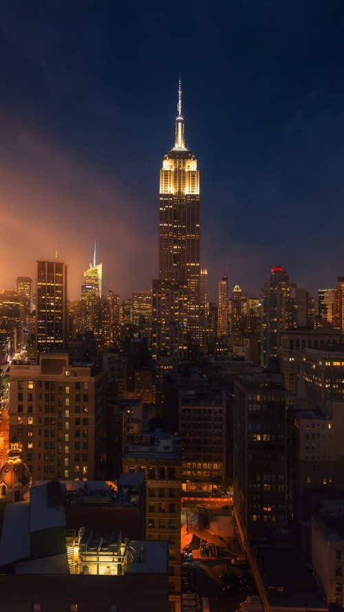 Wallpaper New York, Usa, Night City, Panorama, Skyscrapers, - New York ...