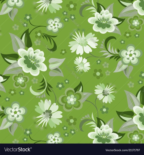 Seamless Green Floral Wallpaper - Floral Wallpaper Green (#3095985