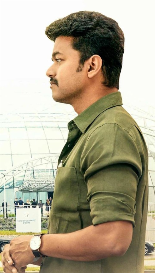 mersal green shirt vijay