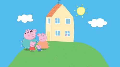 Download Peppa Pig Wallpaper - Peppa Pig Family And House On Itl.cat