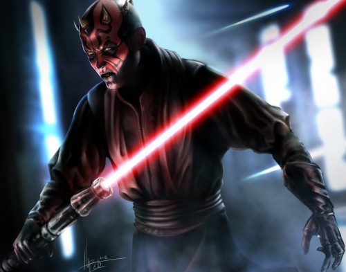 Photo Wallpaper Minimalism, Star Wars, Darth Maul, - Darth Vader ...