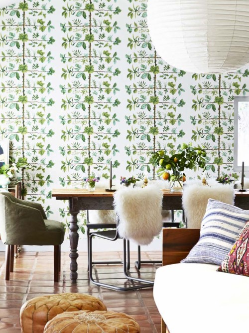 Pierre Frey Espalier Wallpaper In California Living - Espalier