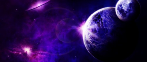 Space Background Purple Planet Ultrawide (#3146431) - HD Wallpaper ...