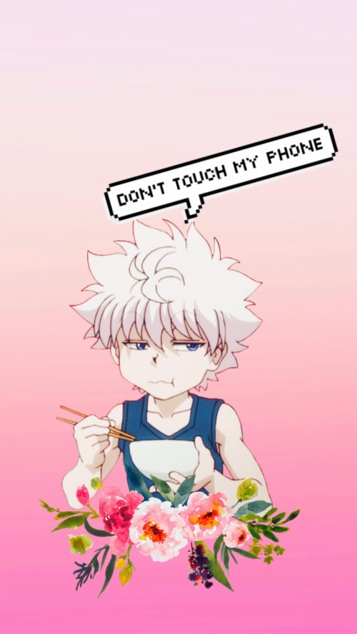 Killua Wallpaper Hunterxhunter Killua Don T Touch My Phone Hd Wallpaper Backgrounds Download