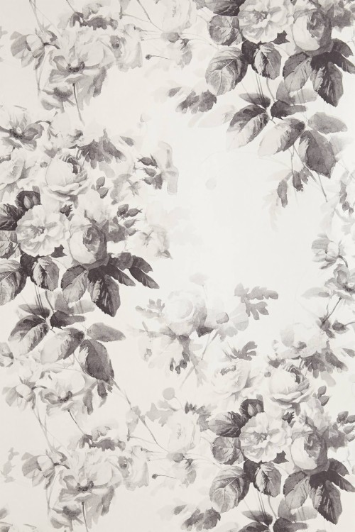 Download Black And White Vintage Seamless Floral Wallpaper Pattern - Black & White Seamless