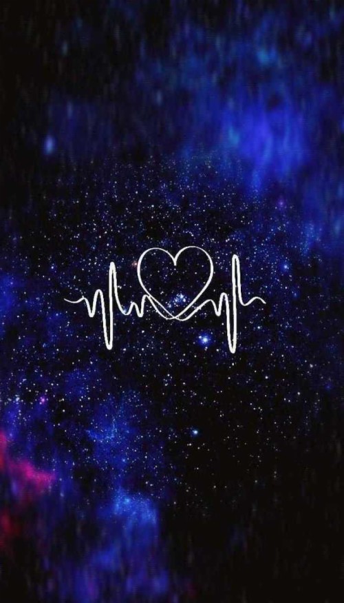 Heart And Heartbeat In The Middle 2k Wallpapers Dark Aesthetic Black And Blue Background Hd Wallpaper Backgrounds Download