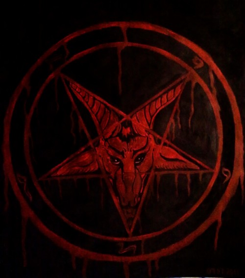 Pentagram Wallpaper - Sigil Of Baphomet Blood (#323908) - HD Wallpaper ...