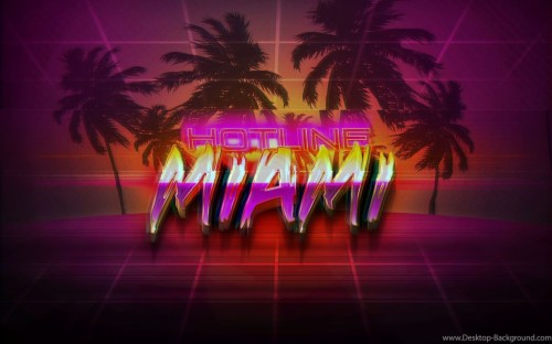 Miami Beach Wallpaper10 - Hotline Miami Palm Trees (#326163) - HD ...