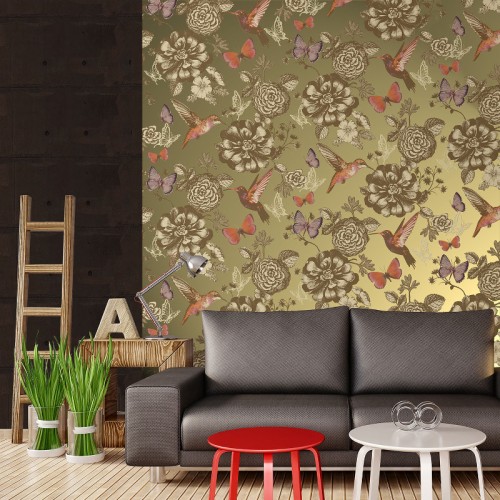 Gp & J Baker Oriental Bird - Gold Bird Wallpaper Uk (#3237450) - HD