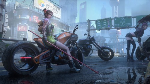 Cyberpunk Bike (#3242183) - HD Wallpaper & Backgrounds Download