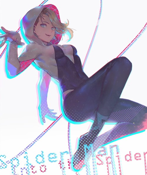 gwen stacy into the spider verse hot