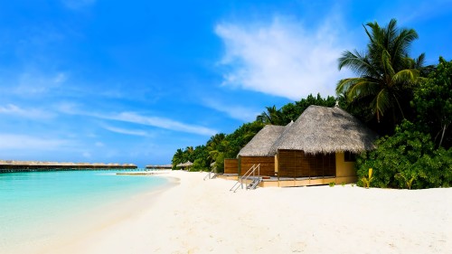 Tropical Island Beach House (#3262786) - HD Wallpaper & Backgrounds ...