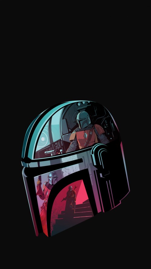 Mandalorian Helmet Art (#3264623) - HD Wallpaper & Backgrounds Download