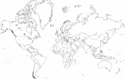 High Resolution World Map With Countries And Capitals