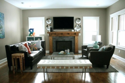 Feature Wall Ideas Living Room Without Fireplace Living Arrange