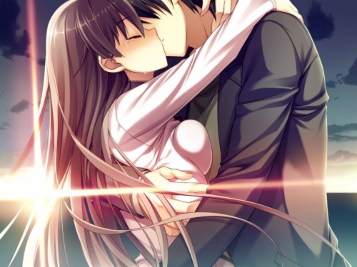 romantic anime kiss  cute anime couples kissing 440470