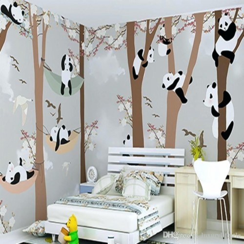 Wallpaper For Girls Room Wallpaper Baby Panda Room Design