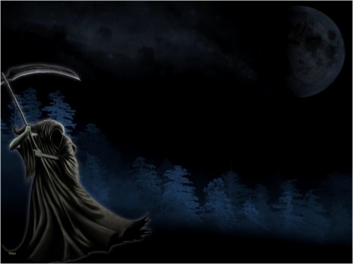 Grim Reaper Holding Gun (#483208) - HD Wallpaper & Backgrounds Download