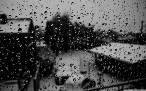 Rain Drops Live Wallpapers Hd - Black And White Rain (#184140) - HD ...