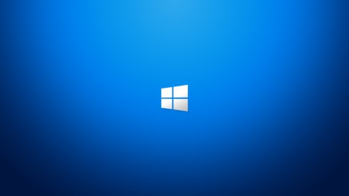 Windows 10 Blue Text Logo On Light Blue Wallpaper - Logo Windows 10 ...