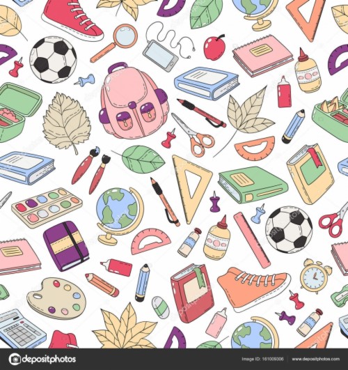 Vector Photo School Supplies (#2951512) - HD Wallpaper & Backgrounds ...