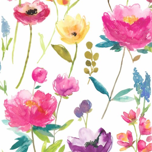 Bluebellgray Flower Field Extra Wide Wallpaper At Dotmaison