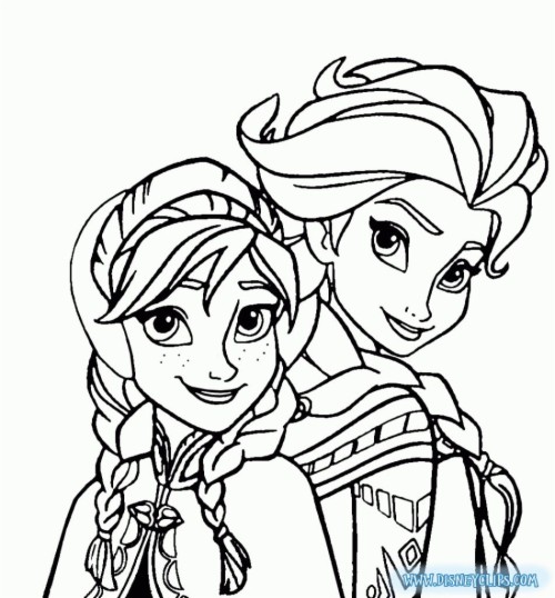 Hd Wallpapers Frozen Outlines Www - Elsa And Anna Colouring Pages ...