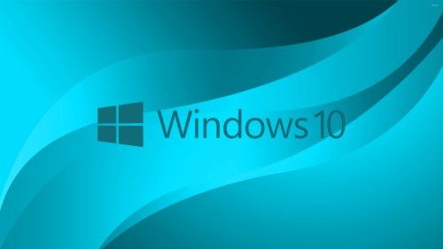 Windows 10 Blue Text Logo On Light Blue Wallpaper - Logo Windows 10 ...