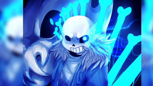 Remix Wallpaper - Sans The Skeleton Blue Eye (#66346) - HD Wallpaper ...