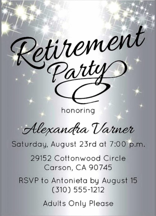 Retirement Party Invitation Card Full Hd Wallpaper - Retirement ...