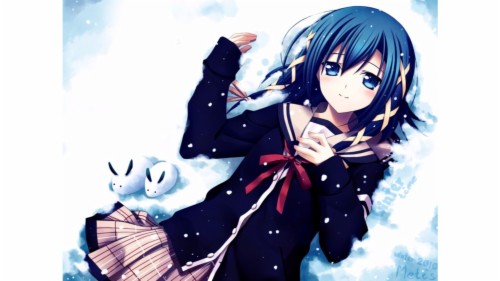 Wallpaper Powerful Anime Girl With Blue Hair 605658 Hd