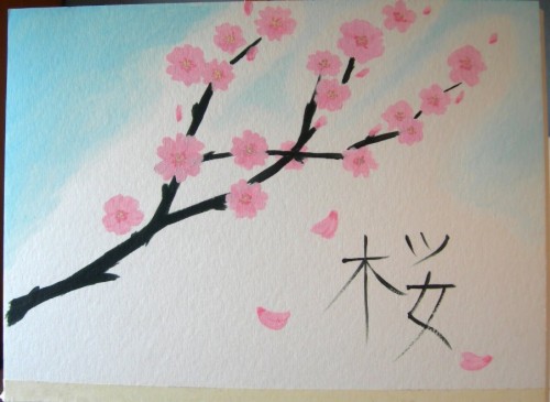 Lukisan Bunga Sakura Yang Mudah Ditiru Cara Mewarnai Bunga