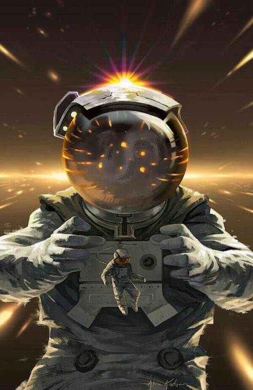 Download Astronaut, Vaporwave, Minimal, Space, Art, Wallpaper