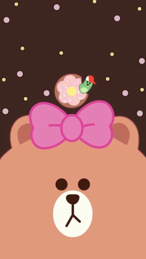 Line Friends On Twitter Line Friends Brown Wallpaper Iphone