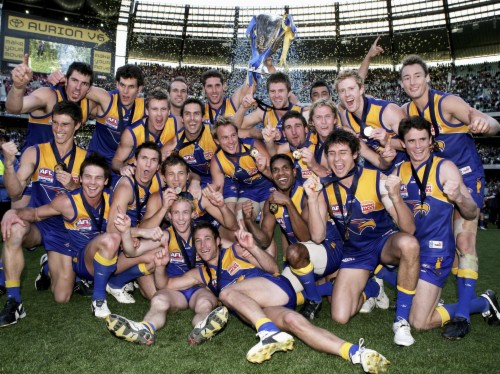 West Coast Eagles Players Celebrate After Winning The - 2018 Afl Grand
