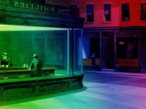 Nighthawks Painting Wallpaper