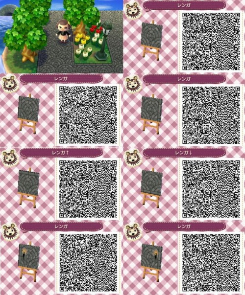 Animal Crossing New Leaf Grass Design Qr Code