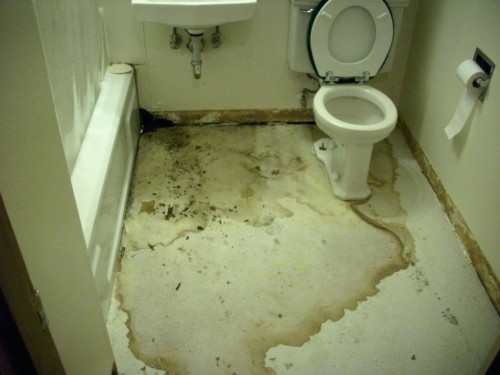 Leak Behind Wall Bathroom Water Damage Restoration Bathroom