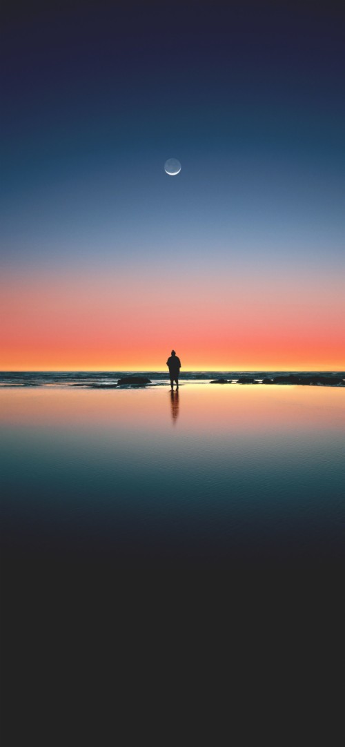 Loneliness Sea Beach Sunset Hd Mobile Wallpaper - Sunset (#256738) - HD ...